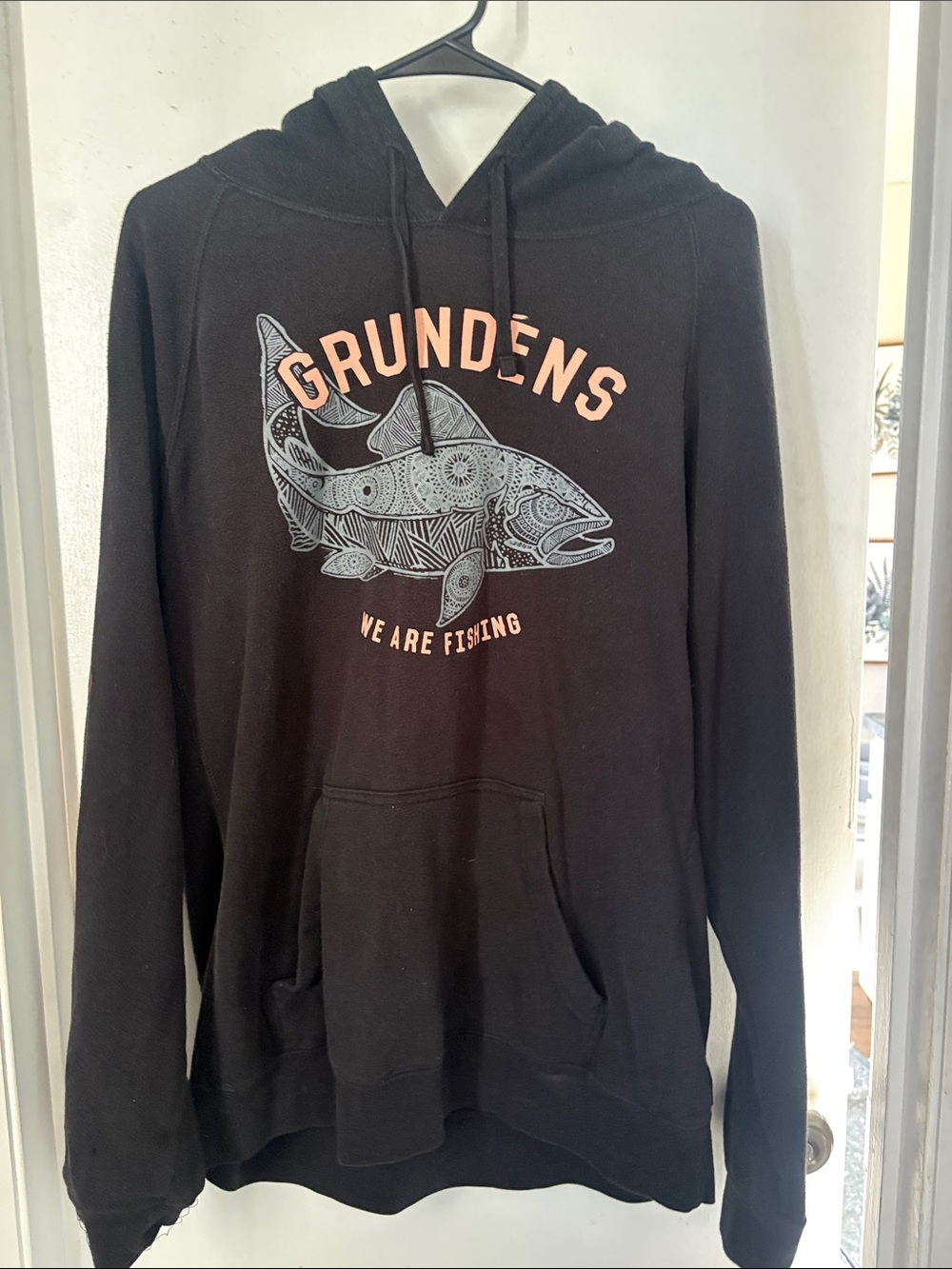 Grundéns Black Graphic Fish Hoodie - Women's Pullover